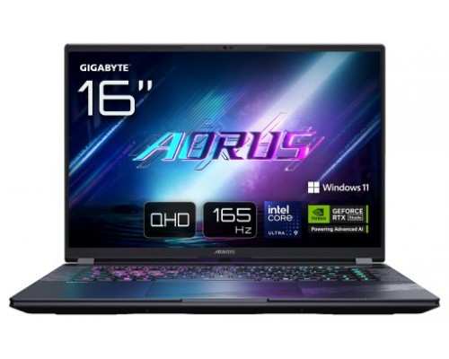 GIGABYTE AORUS ELITE 16 BWH Portátil Gaming - 16,0“, 165Hz WQXGA, Intel Ultra 9 275HX, NVIDIA RTX 5070, 32GB DDR5 5600MHz, 1TB Gen4 SSD, Win 11 Home, Garantía de 2 años, Dolby Atmos, ELITE 16 BWHC3ESC64SH (Espera 4 dias)