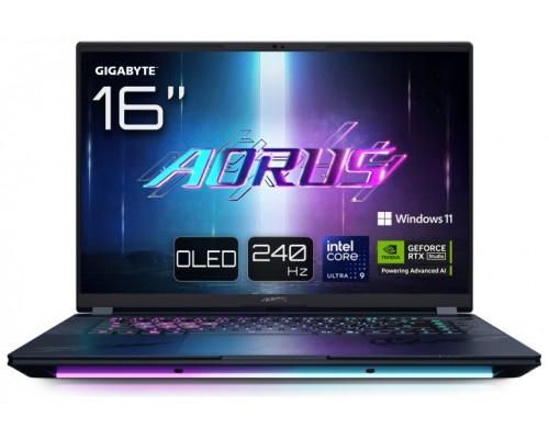 PORTATIL GIGABYTE AORUS MASTER 16 U9-275HX RTX 5090 32GB 1TB 16"OLED W11P