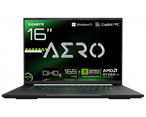 PORTATIL GIGABYTE AERO X16 2WHA3ESC64AH AI R9 HX370 32GB 1TB RTX5070 16"QHD W11H