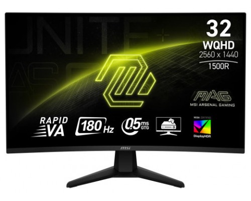 MSI MAG 32CQ6F pantalla para PC 80 cm (31.5") 2560 x 1440 Pixeles Wide Quad HD Negro (Espera 4 dias)
