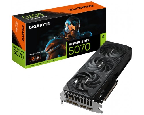 GIGABYTE GeForce RTX 5070 WINDFORCE OC SFF 12G Tarjeta Gráfica - 16GB GDDR7, 256 bits, PCI-E 5.0, XXXX MHz Core Clock, 3 x DP 2.1a, 1 x HDMI 2.1b, NVIDIA DLSS 4, GV-N5070WF3OC-12GD (Espera 4 dias)