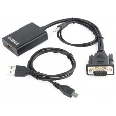 CABLE ADAPTADOR GEMBIRD VGA A HDMI 0,15M CON AUDIO 3,5MM (Espera 4 dias)