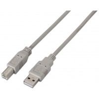 AISENS - CABLE USB 2.0 IMPRESORA, TIPO A/M-B/M, BEIGE, 4.5M