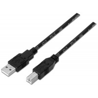 AISENS - CABLE USB 2.0 IMPRESORA, TIPO A/M-B/M, NEGRO, 3.0M