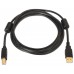 AISENS - CABLE USB 2.0 IMPRESORA ALTA CALIDAD CON FERRITA, TIPO A/M-B/M, NEGRO, 2.0M