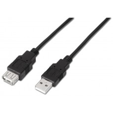 CABLE USB 2.0 TIPO AM-AH NEGRO 1.0M AISENS A101-0015
