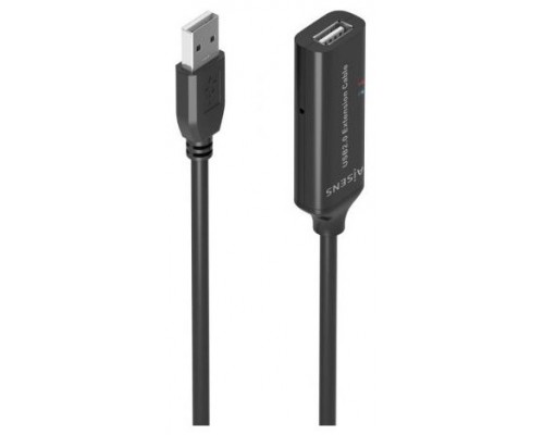 CABLE AISENS USB 2.0 PROLONGADOR AMPLIFICADOR A/M-A/H NEGRO 5.0M