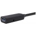 AISENS CABLE USB 3.0 PROLONGADOR CON AMPLIFICADOR Y ALIM., TIPO A/M-A/H, NEGRO, 15M CABLE USB