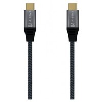 AISENS - CABLE USB 2.0 ALUMINIO 5A 100W E-MARK, USB-C/M-USB-C/M, GRIS, 2.0M