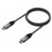 AISENS - Cable USB 3.2 GEN2x2 ALUMINIO 20GBPS 8K@30HZ 5A 100W E-MARK, TIPO USB-C/M-USB-C/M, GRIS, 1.0M