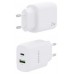 CARGADOR 25W 1xUSB-C PD3.0 1xUSB-A QC3.0 BLANCO AISENS
