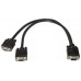 AISENS - CABLE BIFURCADOR SVGA, HDB15/M-2XHDB15/H, NEGRO, 45 CM