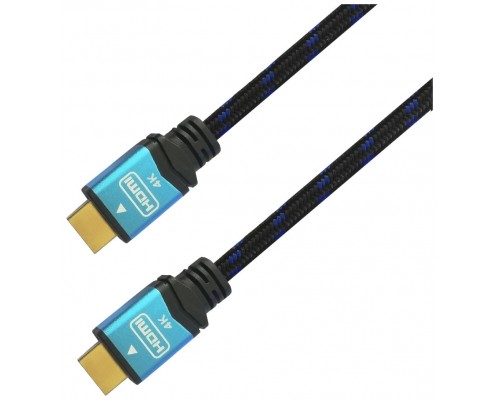 AISENS - CABLE HDMI V2.0 PREMIUM ALTA VELOCIDAD / HEC 4K@60HZ 18GBPS, A/M-A/M, NEGRO/AZUL, 1.0M