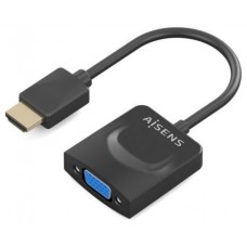 AISENS - CONVERSOR HDMI A SVGA, HDMI A/M-SVGA/H, NEGRO, 15CM