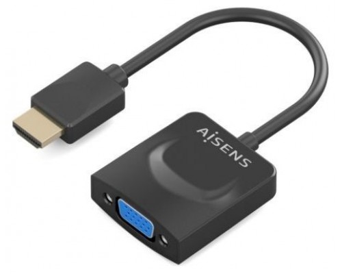 AISENS - CONVERSOR HDMI A SVGA, HDMI A/M-SVGA/H, NEGRO, 15CM