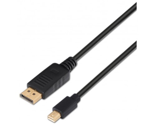 AISENS - CABLE MINI DP A DISPLAYPORT V1.2 4K@60HZ, MDP/M-DP/M, NEGRO, 2.0M