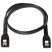 CABLE AISENS SATA III DATOS 6G CON ANCLAJES NEGRO 0.5M