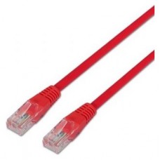 AISENS - CABLE DE RED LATIGUILLO RJ45 CAT.5E UTP AWG24, ROJO, 2.0M