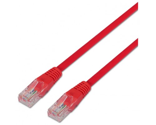 AISENS - CABLE DE RED LATIGUILLO RJ45 CAT.6 UTP AWG24, ROJO, 0.5M