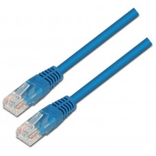 CABLE RED LATIGUILLO RJ45 CAT.6 UTP AWG24 AZUL 0.5M