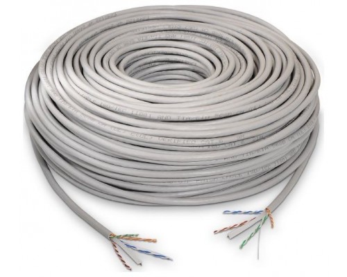 AISENS - BOBINA CABLE DE RED RJ45 CAT.6 UTP RÍGIDO AWG24, GRIS, 305M