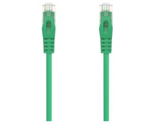 AISENS - CABLE DE RED LATIGUILLO RJ45 LSZH CAT.6A 500 MHZ UTP AWG24, VERDE, 1.5M