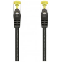 AISENS - CABLE DE RED LATIGUILLO RJ45 LSZH CAT.7 600 MHZ S/FTP PIMF AWG26, NEGRO, 0.5M