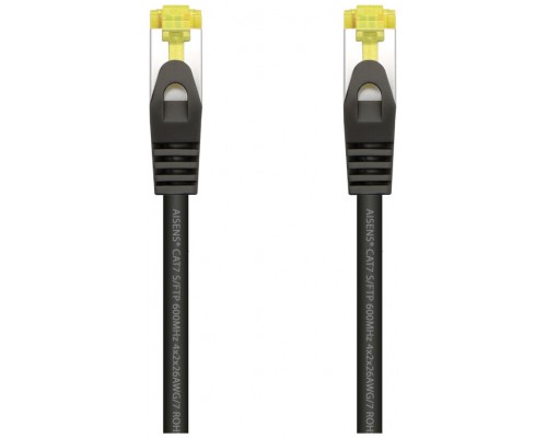 CABLE RED LATIGUILLO RJ45 LSZH CAT.7 SFTP AWG26 NEGRO