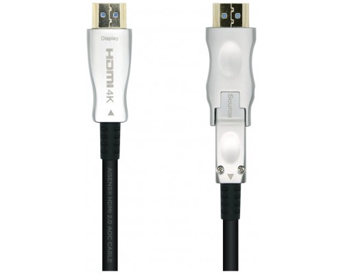 AISENS - CABLE HDMI V2.0 AOC DESMONTABLE PREMIUM ALTA VELOCIDAD / HEC 4K@60HZ 4:4:4 18GBPS, A/M-D/A/