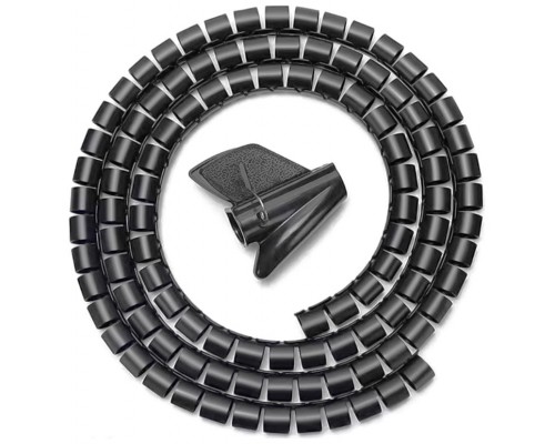 ORGANIZADOR DE CABLE EN ESPIRAL 25MM NEGRO 1.0M AISENS