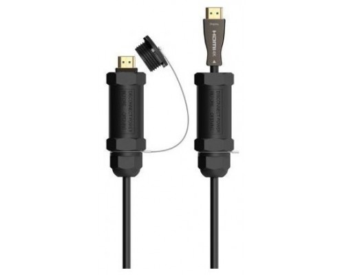 AISENS - CABLE HDMI V2.1 AOC CON ARMADURA ULTRA ALTA VELOCIDAD / HEC 8K@60HZ 4K@120HZ 4:4:4 48GBPS, A/M-A/M, NEGRO, 20M