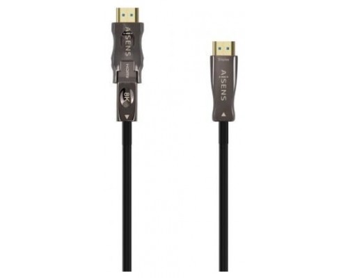 AISENS CABLE HDMI V2.1 AOC DESMONTABLE ULTRA ALTA VELOCIDAD / HEC 8K@60HZ 4K@120HZ 4:4:4 48GBPS, A/M-D/A/M, NEGRO, 30M