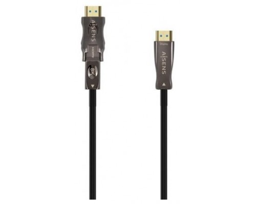 AISENS CABLE HDMI V2.1 AOC DESMONTABLE ULTRA ALTA VELOCIDAD / HEC 8K@60HZ 4K@120HZ 4:4:4 48GBPS, A/M-D/A/M, NEGRO, 50M