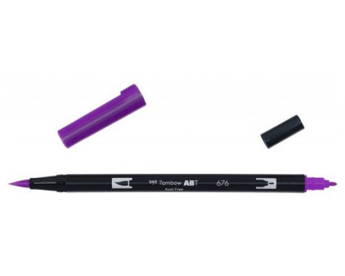 ROTULADOR DOBLE PUNTA PINCEL COLOR ROYAL PURPLE TOMBOW ABT-676 (Espera 4 dias)