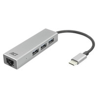 Hub USB-C y adaptador Ethernet, numero de puertos: 3x