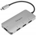 ADAPTADOR TARGUS USB-C A 4xUSB 3.0 PLATA