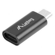 ADAPTADOR LANBERG USB MICRO(M) 2.0 A LIGHTNING(H) NEGRO