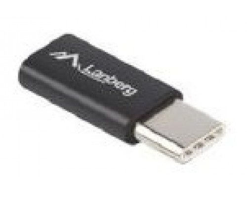 ADAPTADOR LANBERG USB 2.0 TIPO-C MACHO/MICRO-B HEMBRA NEGRO