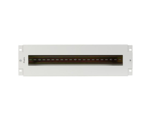 PANEL LANBERG DISTRIBUIDRO DE TENSION 19" 3U CON RAIL DIN TS-35 GRIS-1422 PANEL LANBERG DISTRIBUIDRO DE TENSION 19" 3U CON RAIL DIN TS-35 GRIS