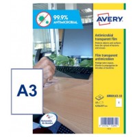 Avery AM001A3 etiqueta autoadhesiva Rectángulo Desmontable Transparente 10 pieza(s) (Espera 4 dias)