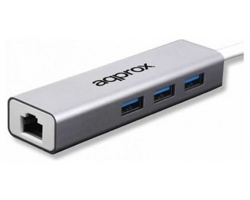 ADAPTADOR USB APPROX APPC07GHUB A 3xUSB-A 3.0 1x1Gb