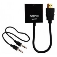 ADAPTADOR HDMI A VGA CON AUDIO APPROX APPC17