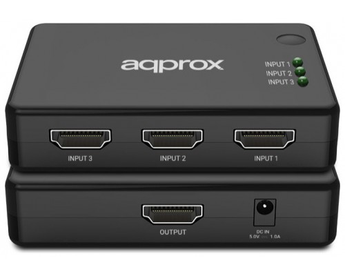 HDMI SWITCH 3 PUERTOS 4K + CONTROL REMOTO APPROX (Espera 4 dias)