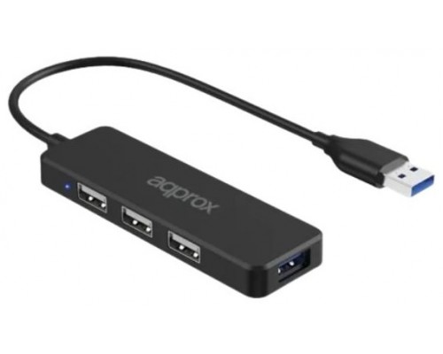 HUBS APPROX APPC47 3PTOS USB2.0 + 1PTO USB3.0 5000MBPS (Espera 4 dias)