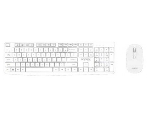 TECLADO WIRELESS + RATON OPTICO MX335 BLANCO APPROX (Espera 4 dias)