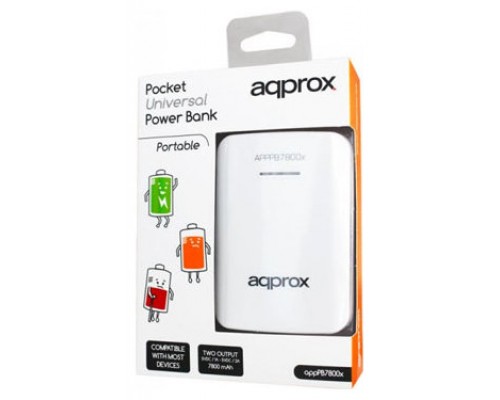 APPROX Power Bank Universal 7800 mAh (Blanco)