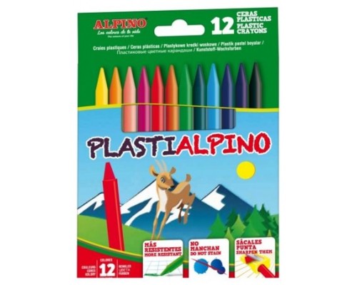 ESTUCHE 12 CERAS PLASTIALPINO ALPINO PA000012 (Espera 4 dias)