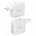 AISENS - CARGADOR GaN 140W, 2xUSB-C PD3.1 QC4.0, 1xUSB-A QC3.0, BLANCO