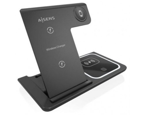 AISENS Cargador inalambrico USB-C 3 EN1 15w NEGRO