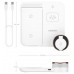 AISENS - CARGADOR INALAMBRICO USB-C 4 EN 1 DE 15W PARA MOVIL, APPLE WATCH, AURICULARES CON ESTUCHE DE CARGA, BLANCO